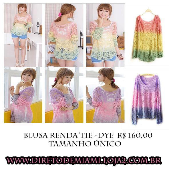 BLUSA RENDA TIE-DYE