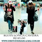 BLUSA LONGA CAVEIRA