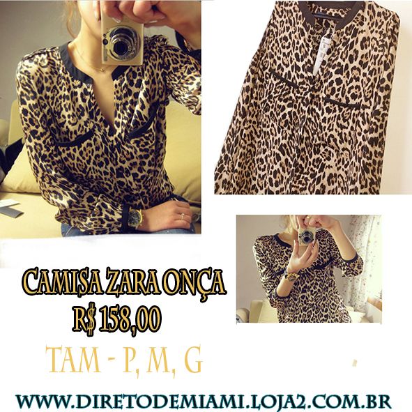 CAMISA ZARA ONÇA