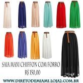 SAIA MAXI CHIFFON COM FORRO