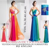 VESTIDO FESTA DUAS CORES