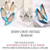 JIMMY CHOO METALIC AZUL E PRATA