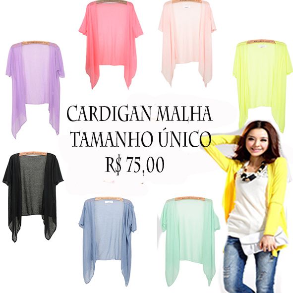 CARDIGAN MALHA TAM. ÚNICO